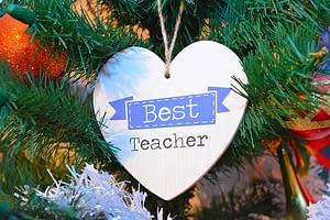 Best Teacher in Heart shape decor