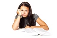Girl studying